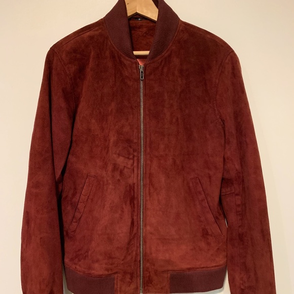 Infiniti Other - Burgundy Suede Leather Jacket